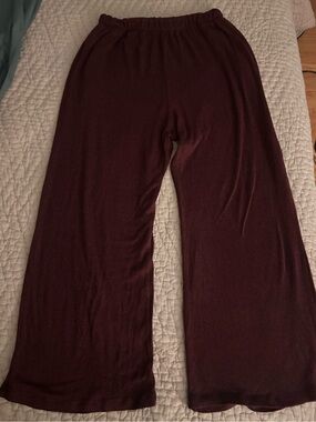 Sonnet James Wide Leg Dream Lounge Pants in Deep Burgundy